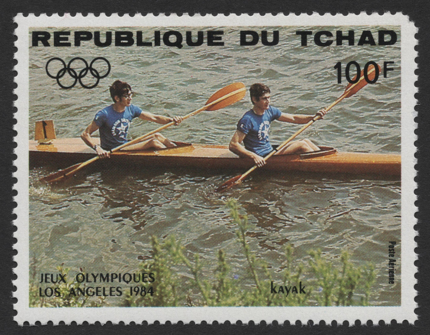 SCG306 - Chad 1984 Olympic Games Stamps – Kayaking at Los Angeles