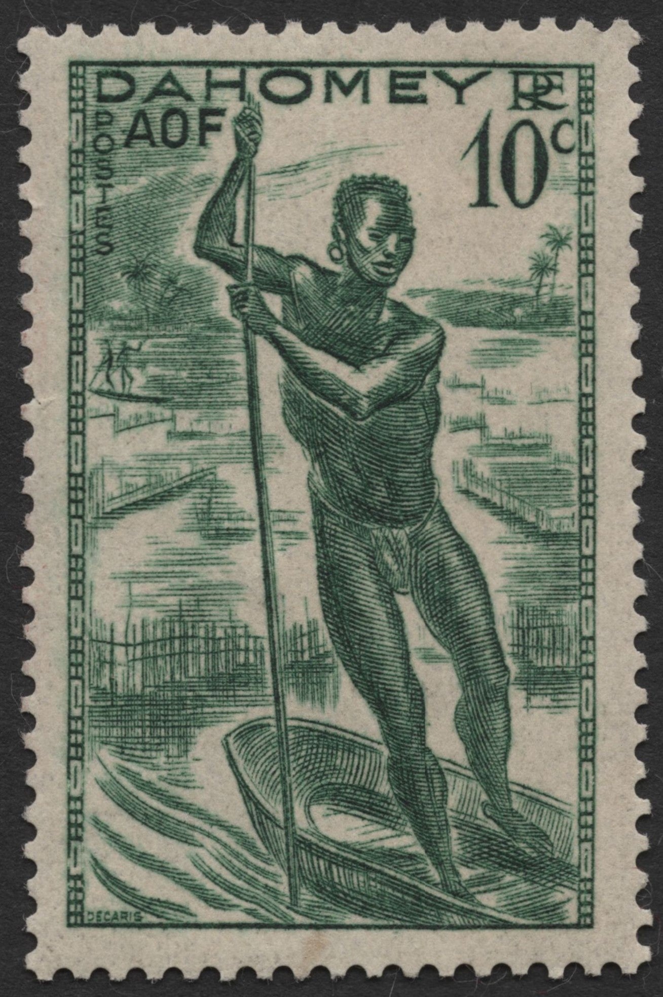 SCG570 - Dahomey Canoe Paddler Stamps (French West Africa)