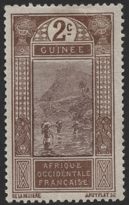 SCG568 - French Guinea Mountain Scene Stamps