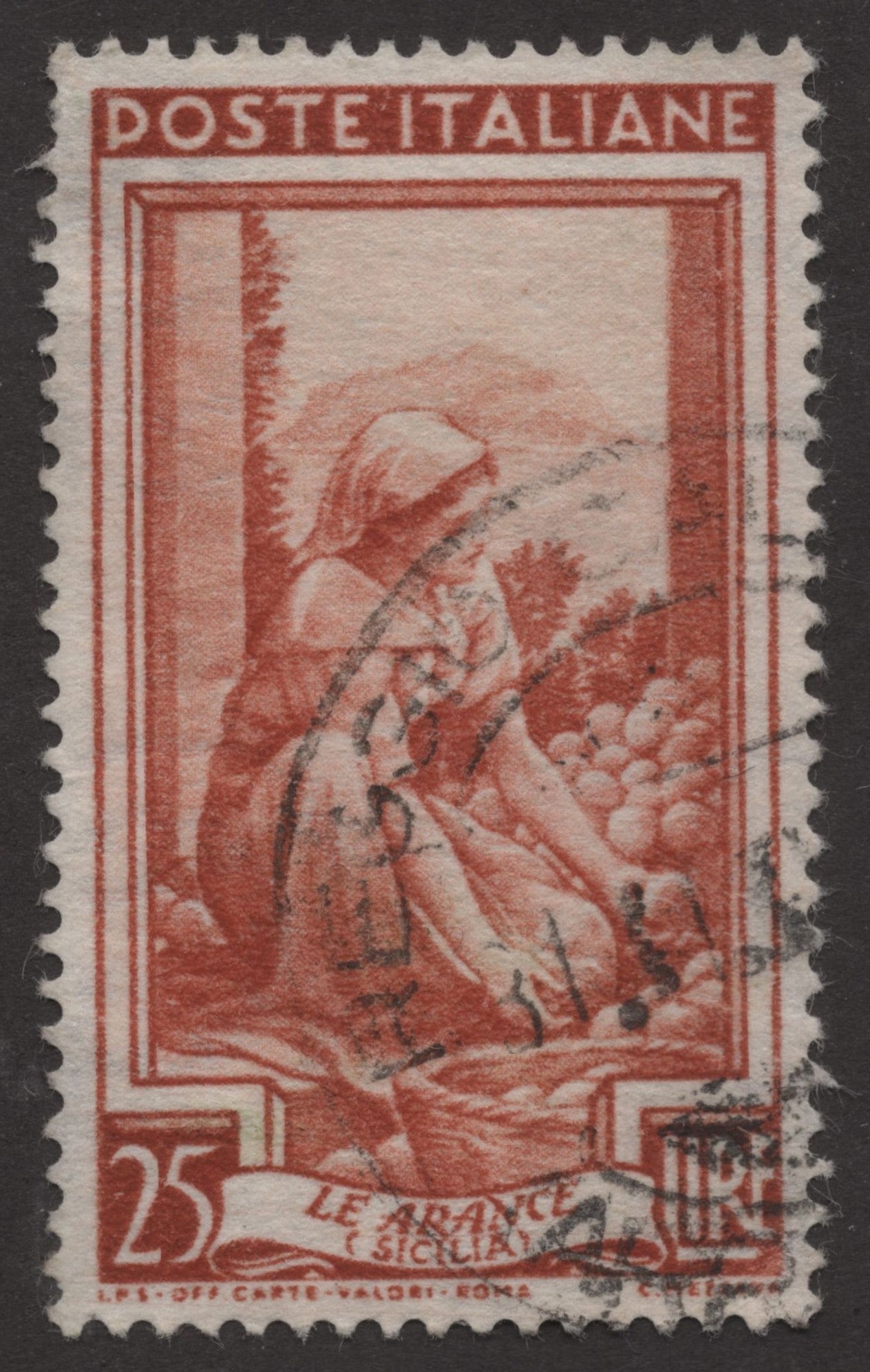 SCG231  Netherlands, Queen Juliana, 1955 stamp, constitutional commemoration - used
