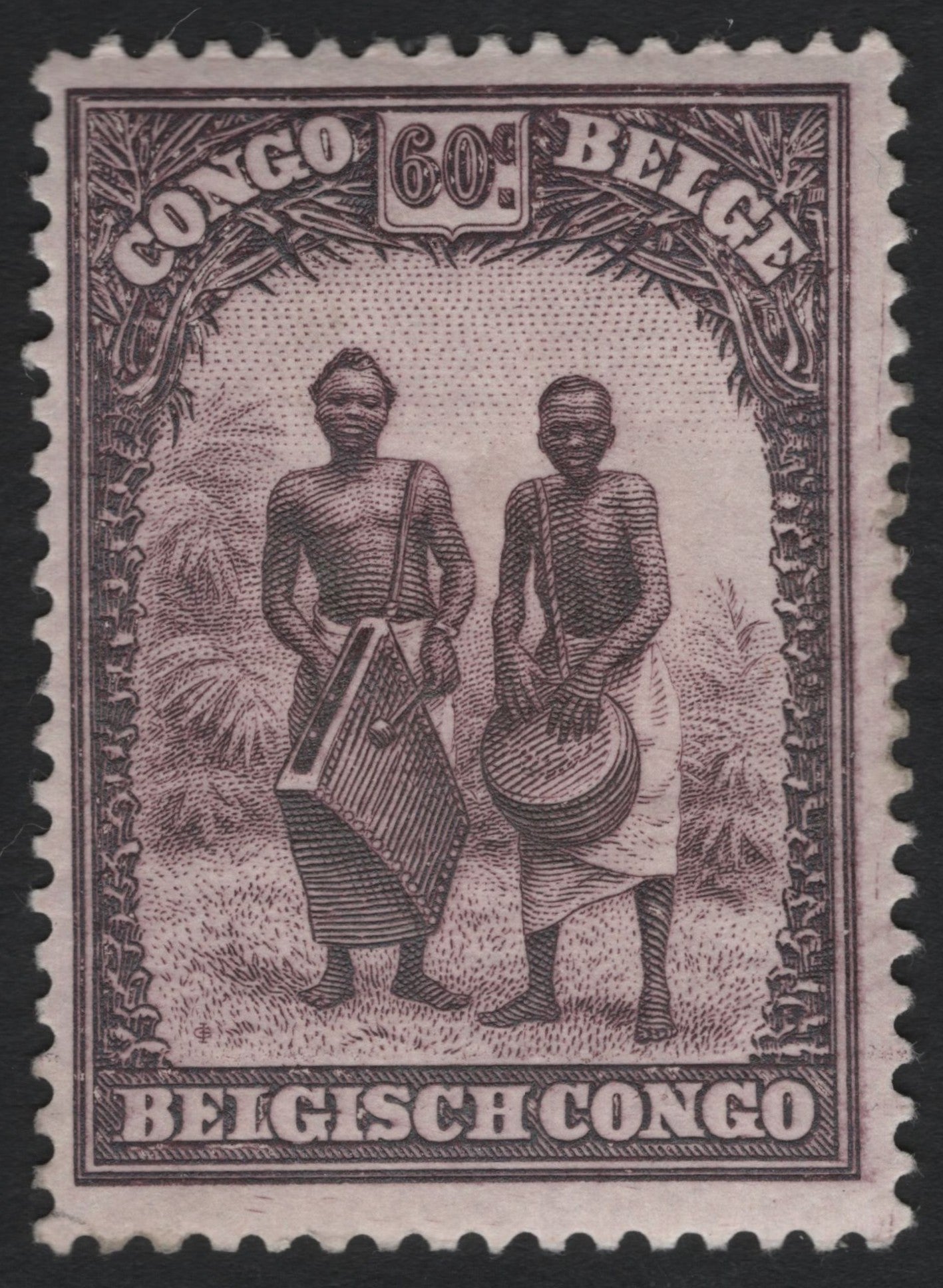 SCG9174 - Belgian Congo 60c Tribal Drummers – Cultural Heritage Issue