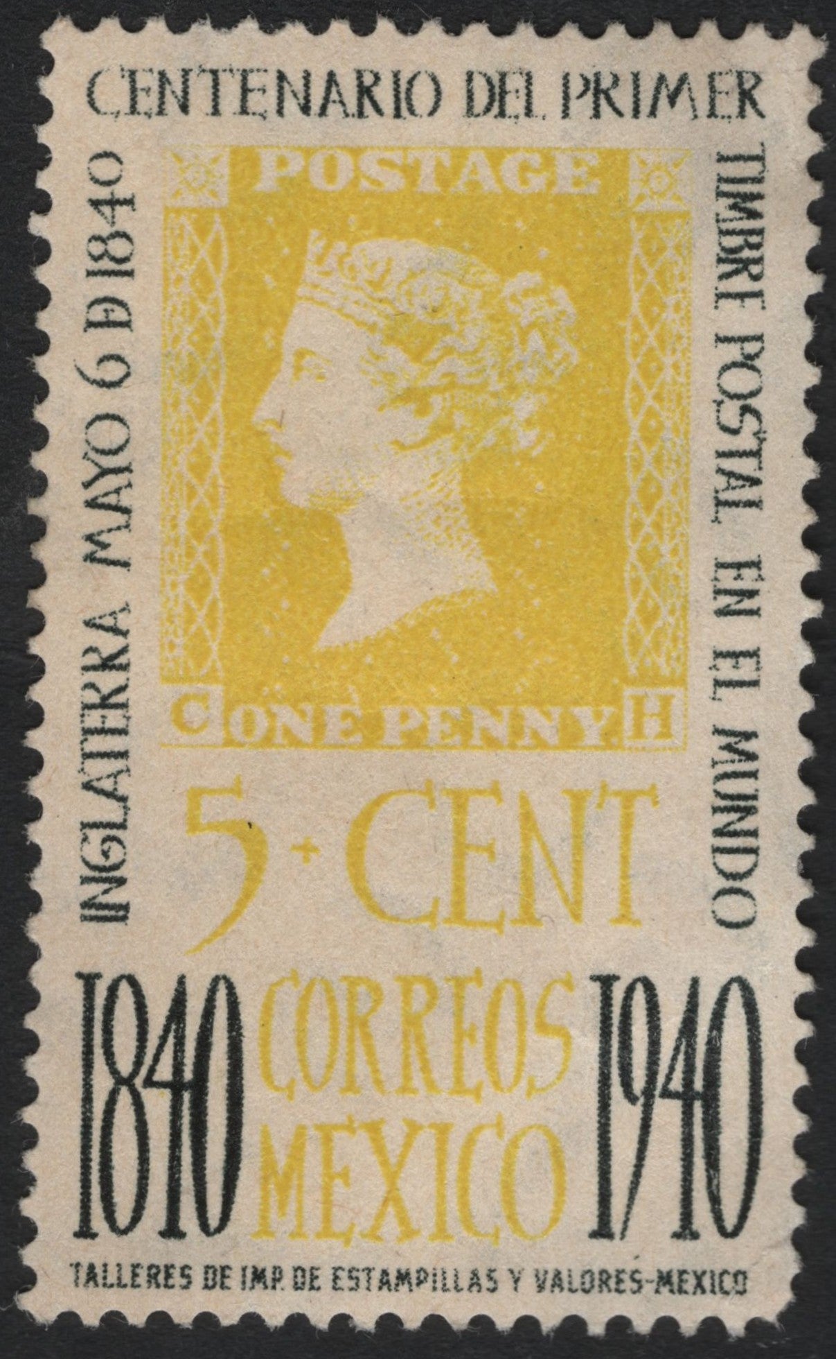 SCG9046 - Mexico 1940 Centenary of the Penny Black – 5 Centavos