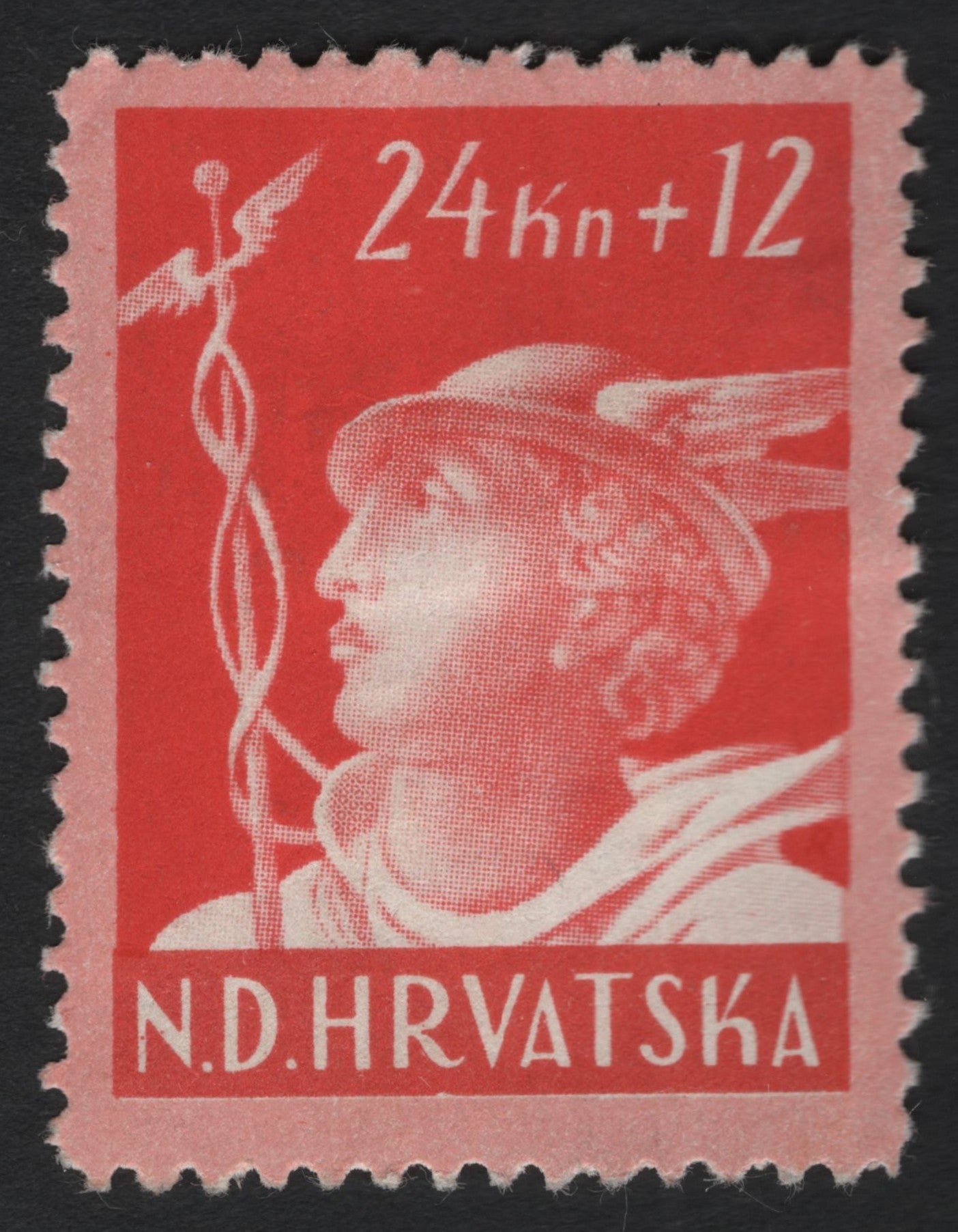 SCG9048 - Croatia (NDH) 1943 – 24kn+12kn Mercury Semi-Postal