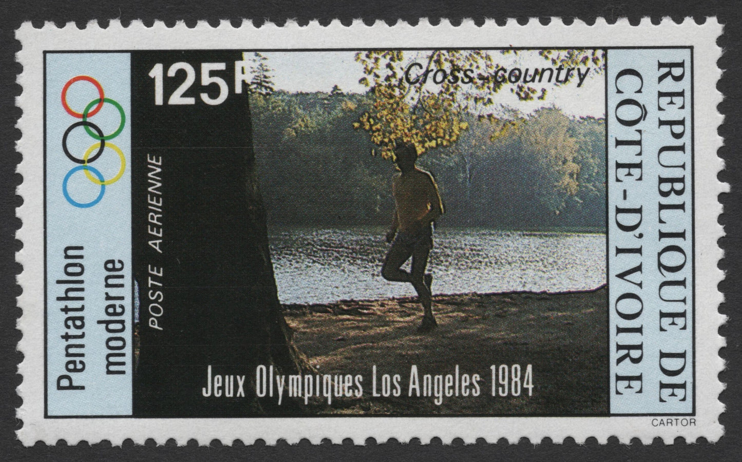 SCG314 - Ivory Coast 1984 Olympic Airmail Set – Modern Pentathlon Events