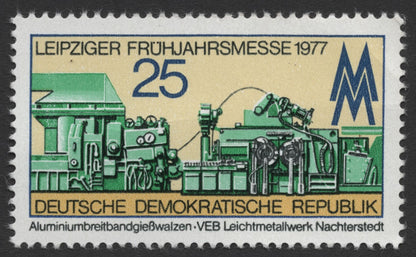 SCG313 - East Germany 1977 Leipzig Spring Fair Stamps – Messehaus & Industrial Machinery