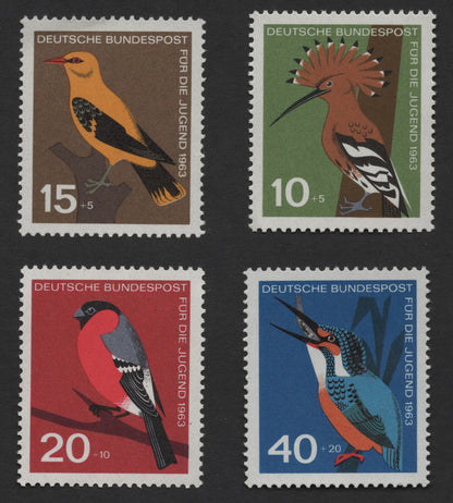 SCG341 - Germany 1963 Youth Welfare Bird Series – Complete Set of 4