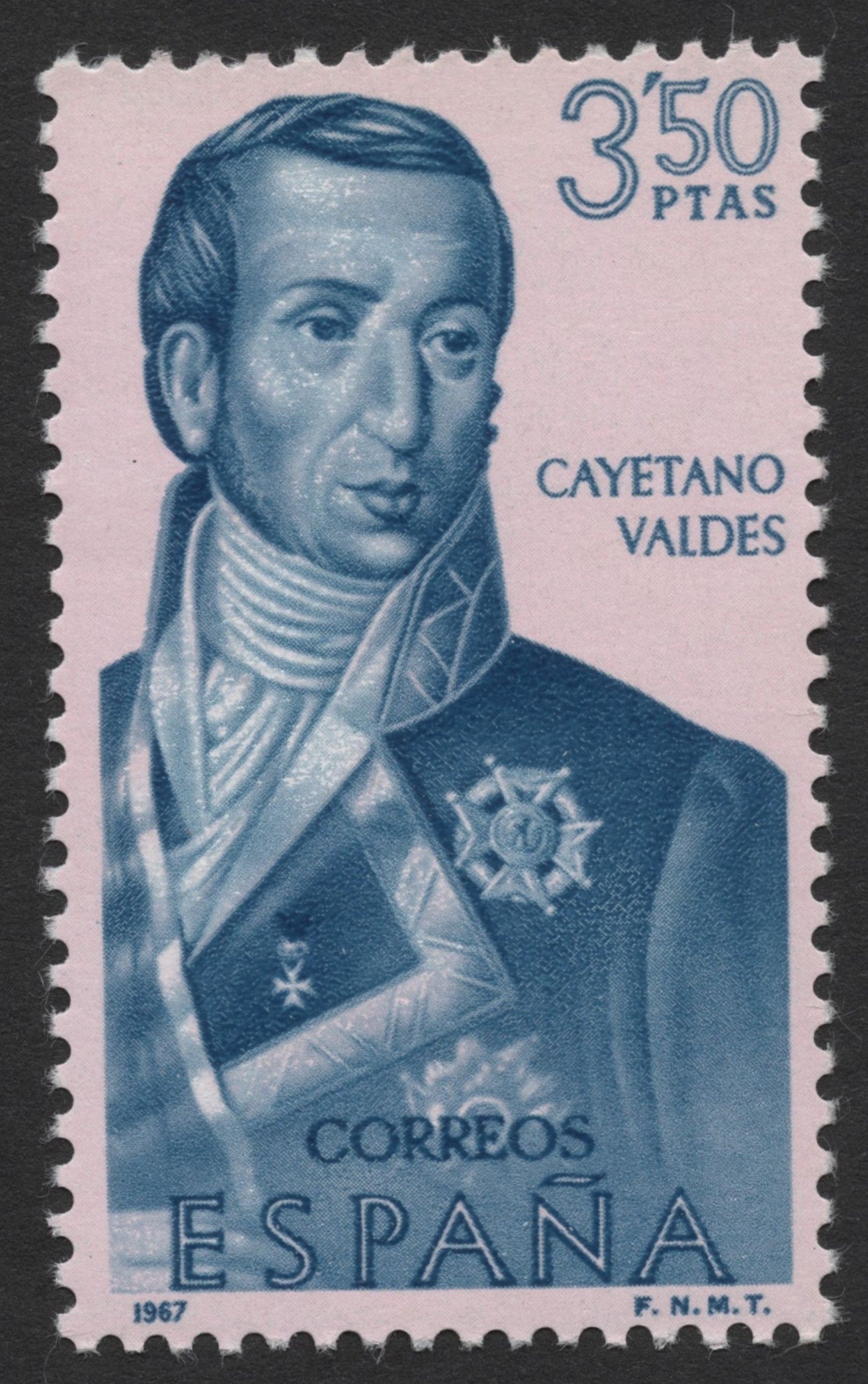 SCG333 - Spain 1967 Explorers Commemorative Stamp Set – Valdés, Mourelle, Martínez, Bodega