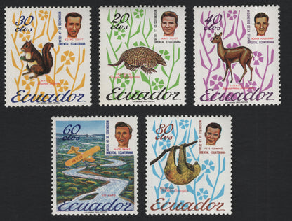 SCG10311 - Ecuador – Missionaries of the Jungle & Amazon Wildlife Set (5 Stamps), 1957