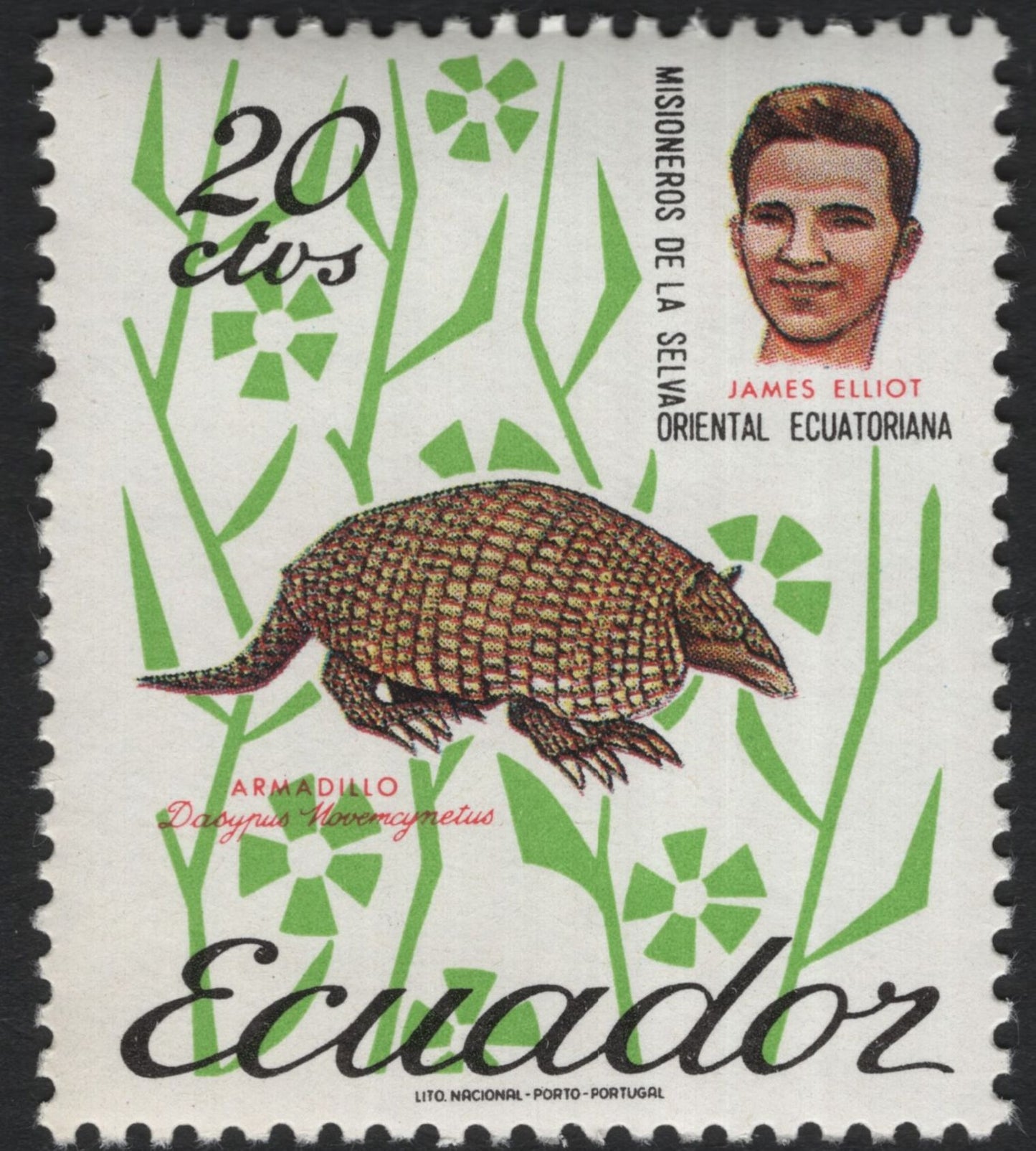 SCG10311 - Ecuador – Missionaries of the Jungle & Amazon Wildlife Set (5 Stamps), 1957
