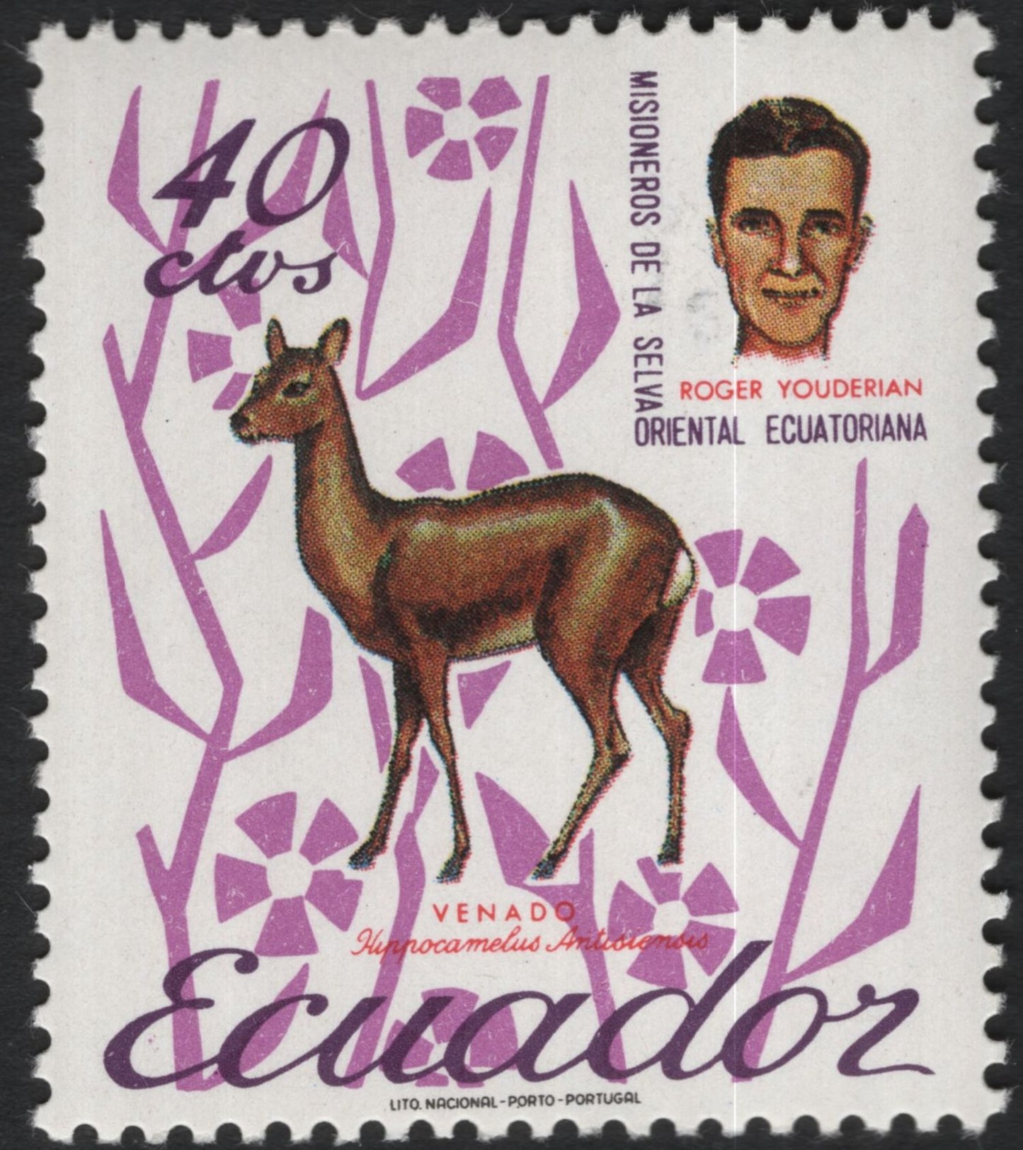 SCG10311 - Ecuador – Missionaries of the Jungle & Amazon Wildlife Set (5 Stamps), 1957