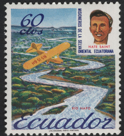 SCG10311 - Ecuador – Missionaries of the Jungle & Amazon Wildlife Set (5 Stamps), 1957