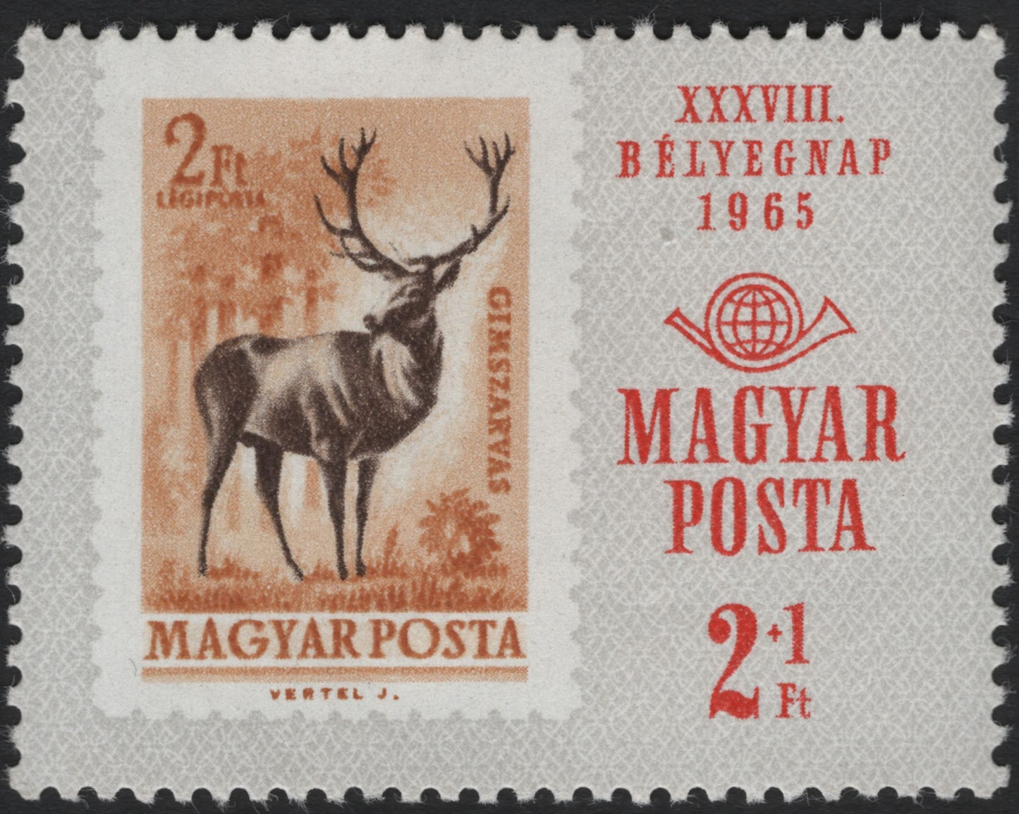 SCG8513 - Hungary – 1965 Stamp Day “Red Deer” Issue