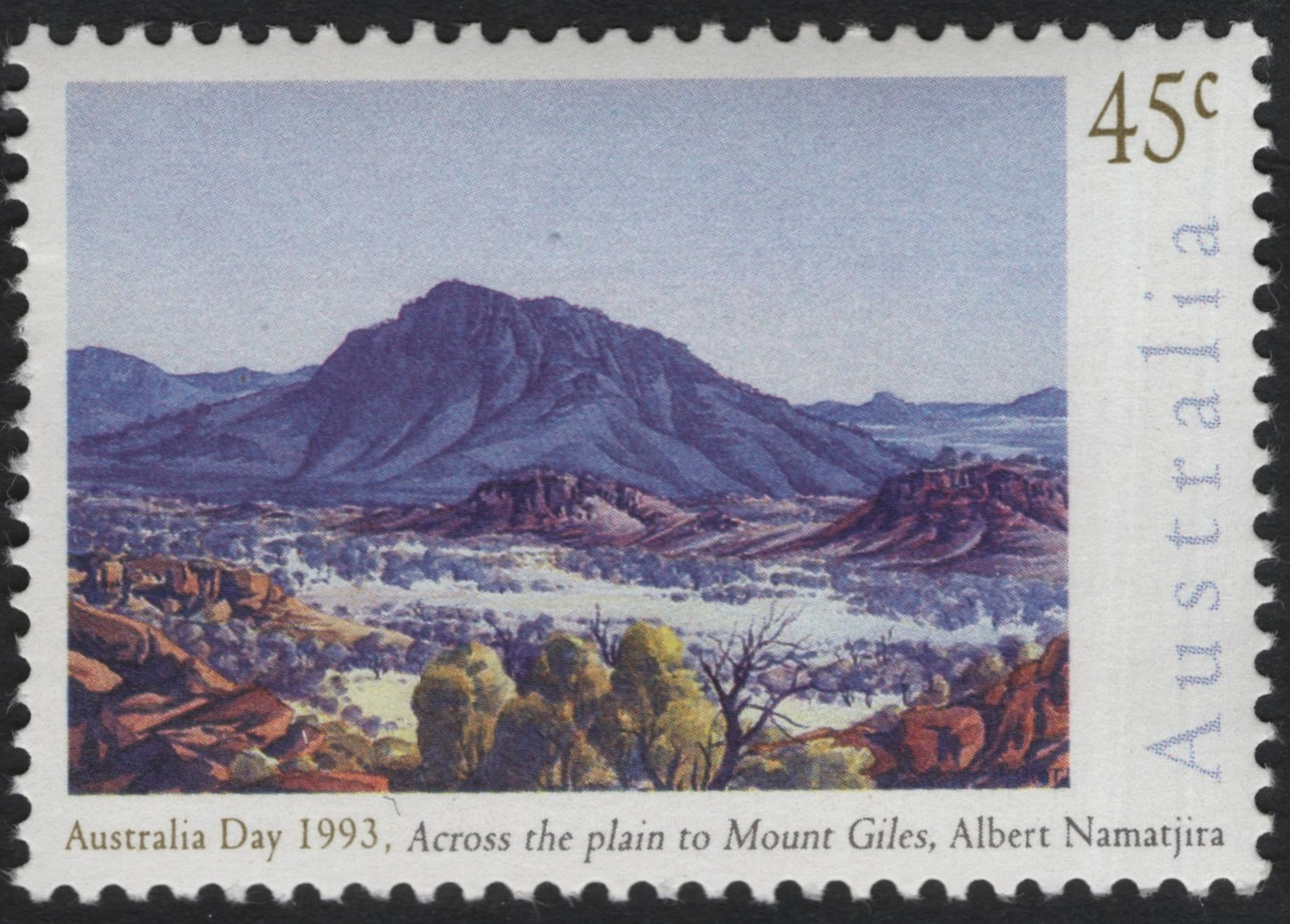 SCG8503 - Australia 1993 – “Across the Plain to Mount Giles” by Albert Namatjira
