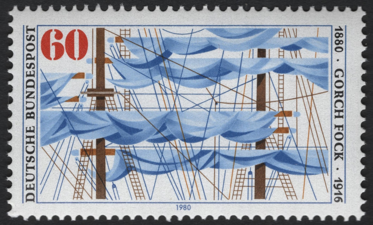 SCG8508 - Germany 1980 “Gorch Fock” Commemorative Stamp