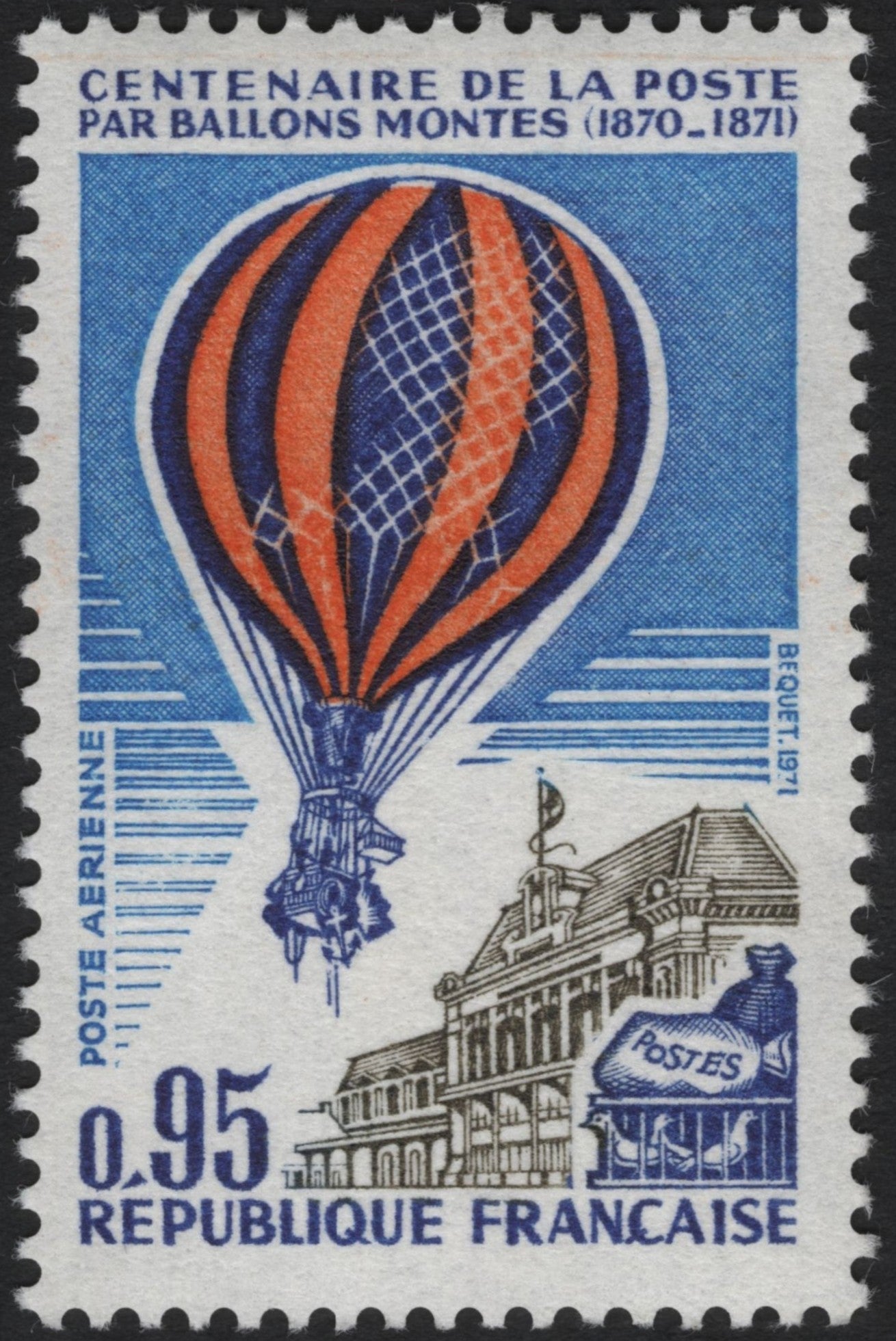 SCG8534 - France 1971 – Centenary of the Balloon Post (1870–1871)