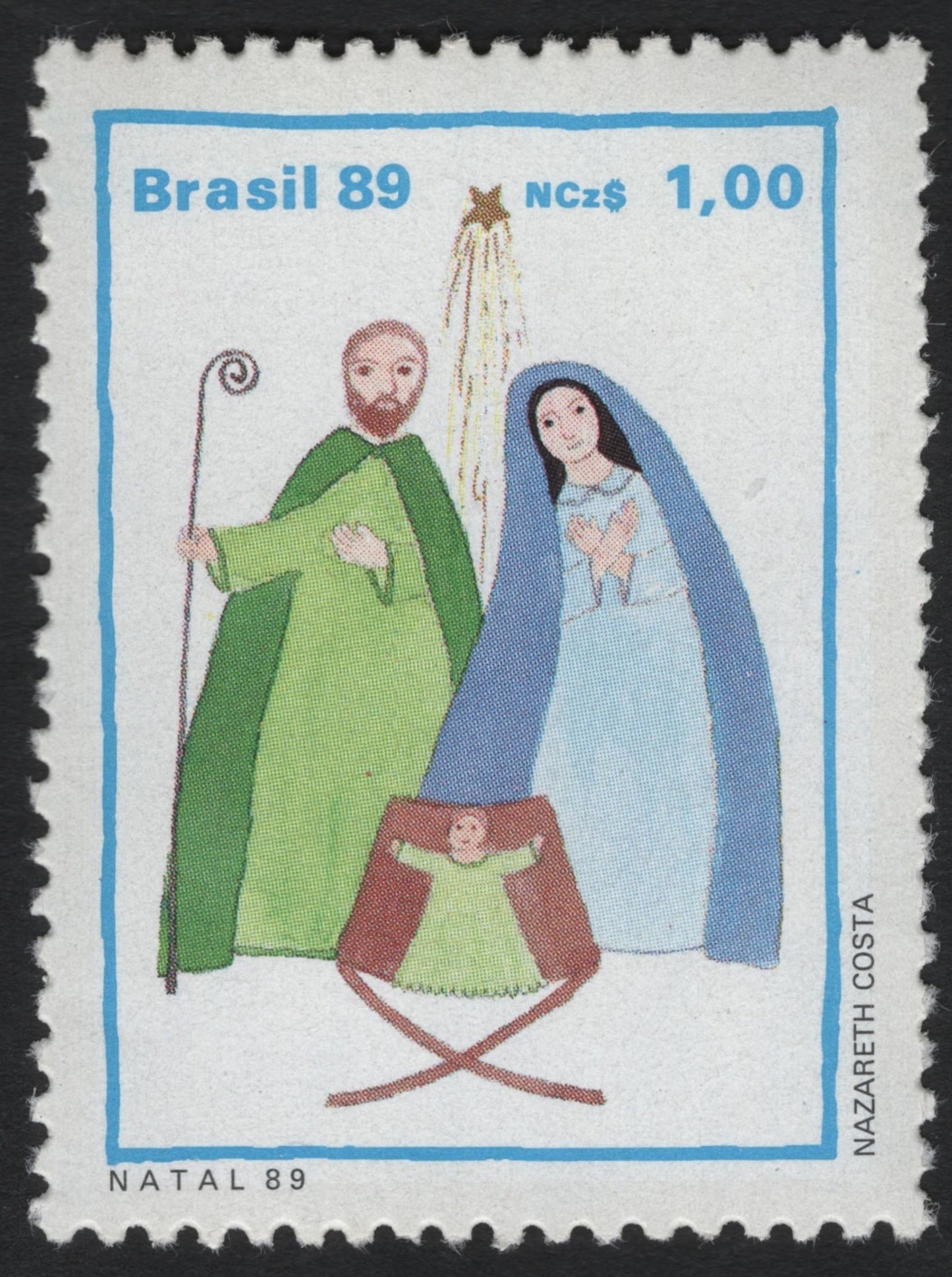 SCG8545 - Brazil 1989 Christmas Stamp – “Holy Family”
