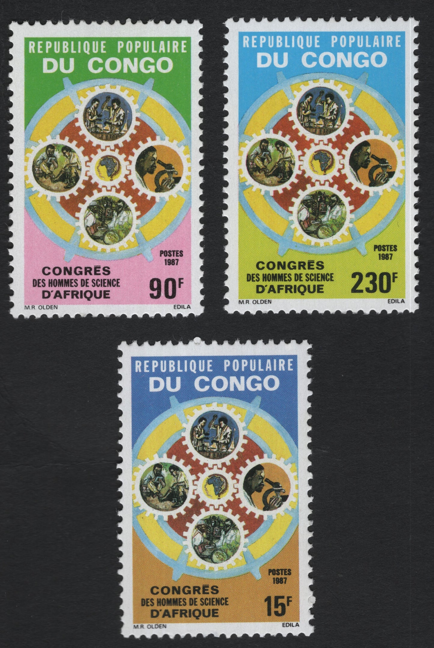 SCG10315 - Congo (People’s Republic) 1987 – African Science Congress Set of 3
