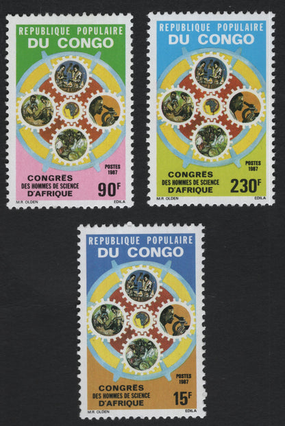 SCG10315 - Congo (People’s Republic) 1987 – African Science Congress Set of 3