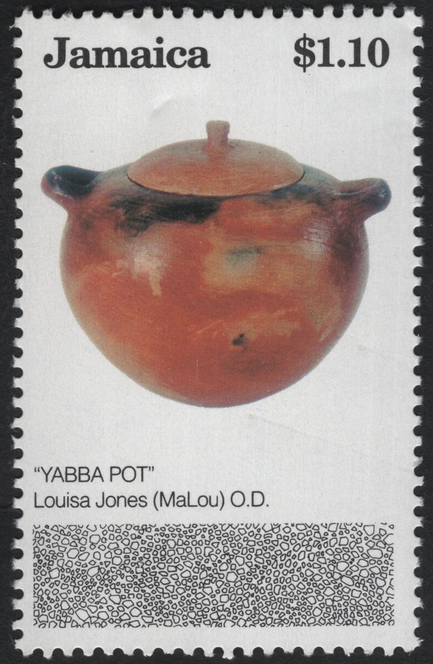 SCG8551 - Jamaica $1.10 – “Yabba Pot” by Louisa Jones (MaLou), O.D.