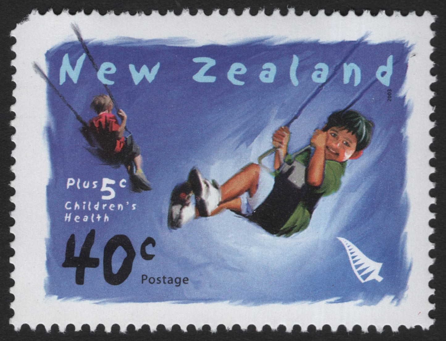 SCG8657 - New Zealand 2003 – Children’s Health Fund Stamp (Swing Playground Design)