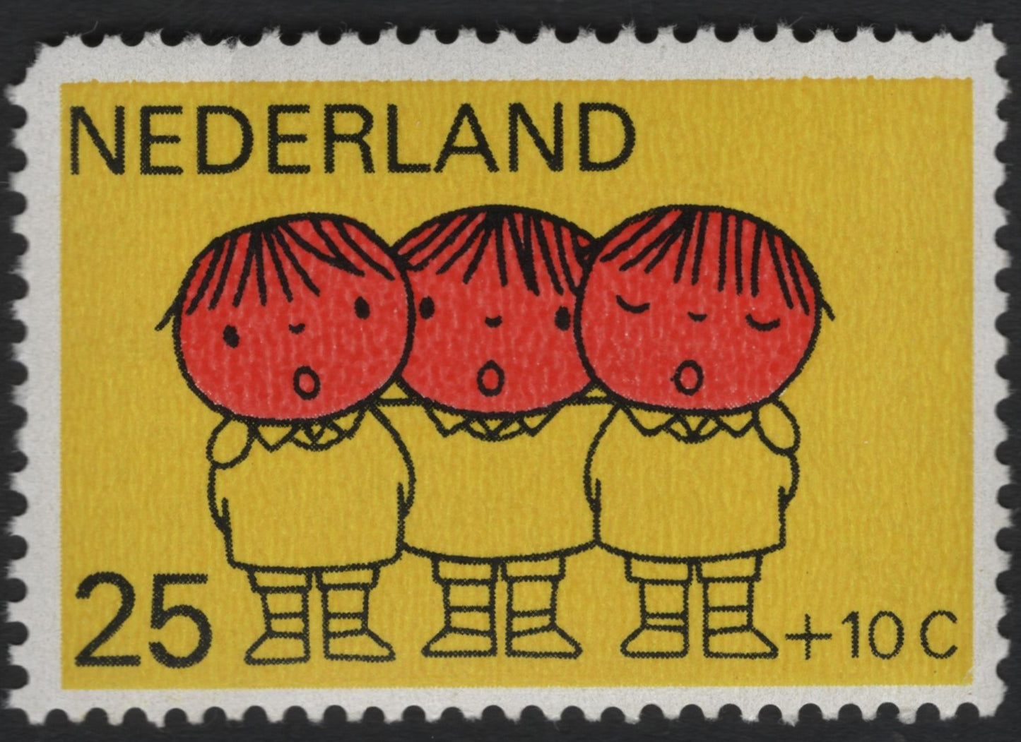 SCG8658 - Netherlands 1973 – Children Singing Charity Stamp