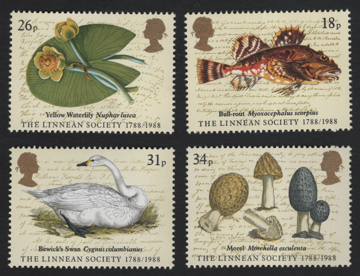 SCG10304 - Great Britain 1988 – Linnean Society Bicentenary Set (4v)
