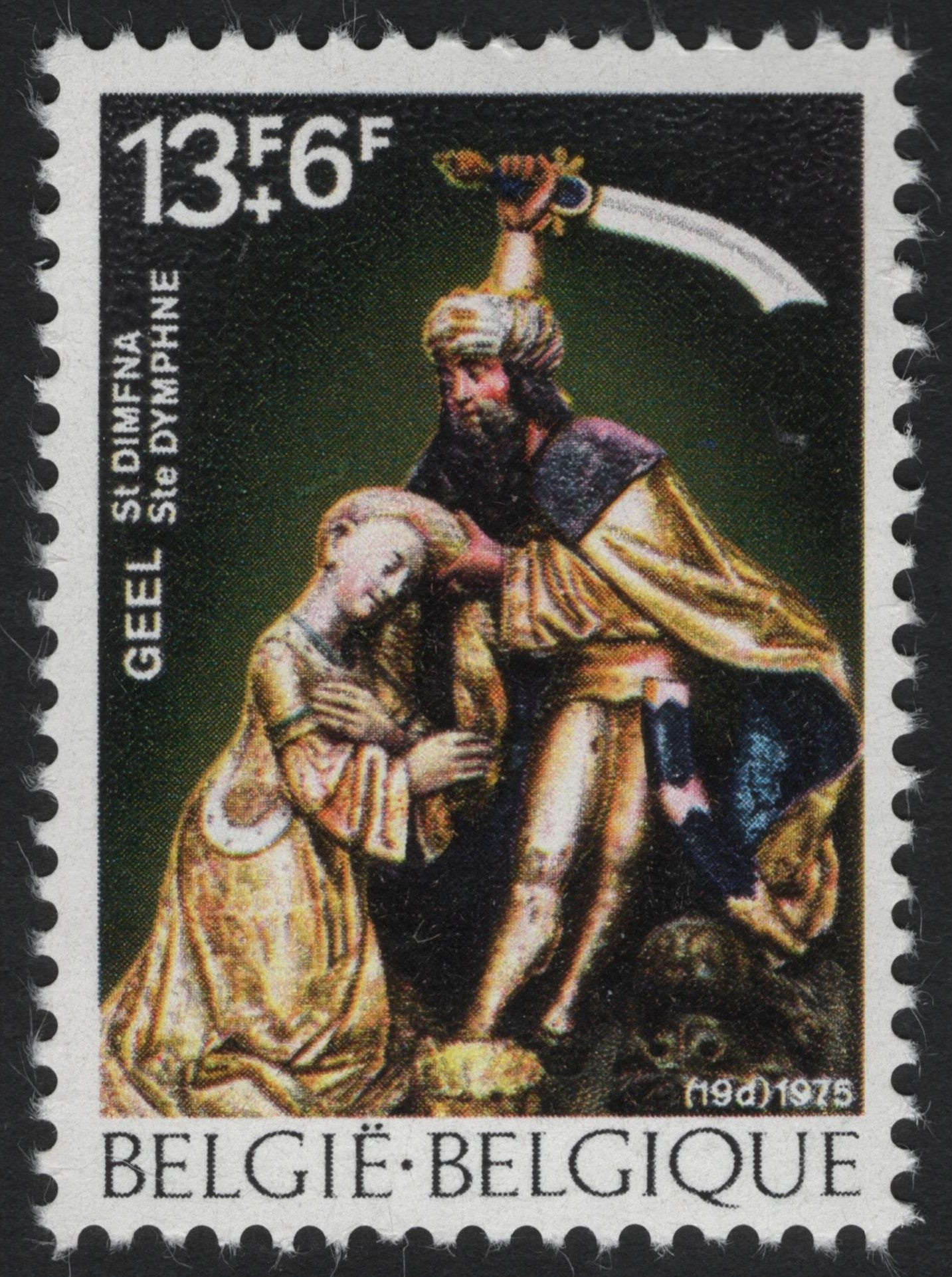 SCG9322 - Belgium 1975 – Saint Dymphna of Geel (13F + 6F) – Semi-Postal