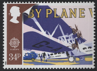 SCG10305 - Great Britain 1986 Europa – Vintage Travel Poster Set (4v) – Tram, Plane, Train & Boat