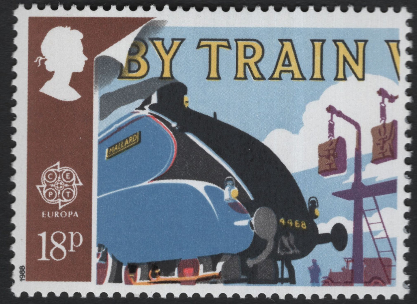 SCG10305 - Great Britain 1986 Europa – Vintage Travel Poster Set (4v) – Tram, Plane, Train & Boat