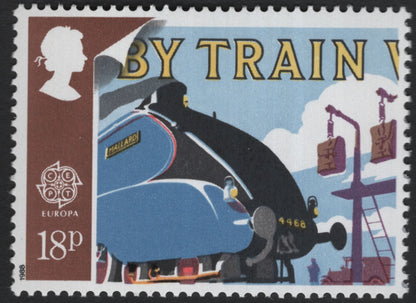 SCG10305 - Great Britain 1986 Europa – Vintage Travel Poster Set (4v) – Tram, Plane, Train & Boat