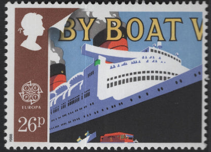SCG10305 - Great Britain 1986 Europa – Vintage Travel Poster Set (4v) – Tram, Plane, Train & Boat