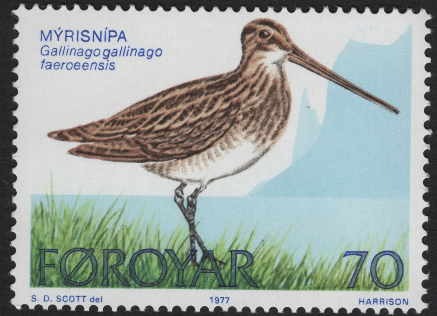 SCG10306 - Faroe Islands 1977 – Wading Birds Definitives Set (3v)