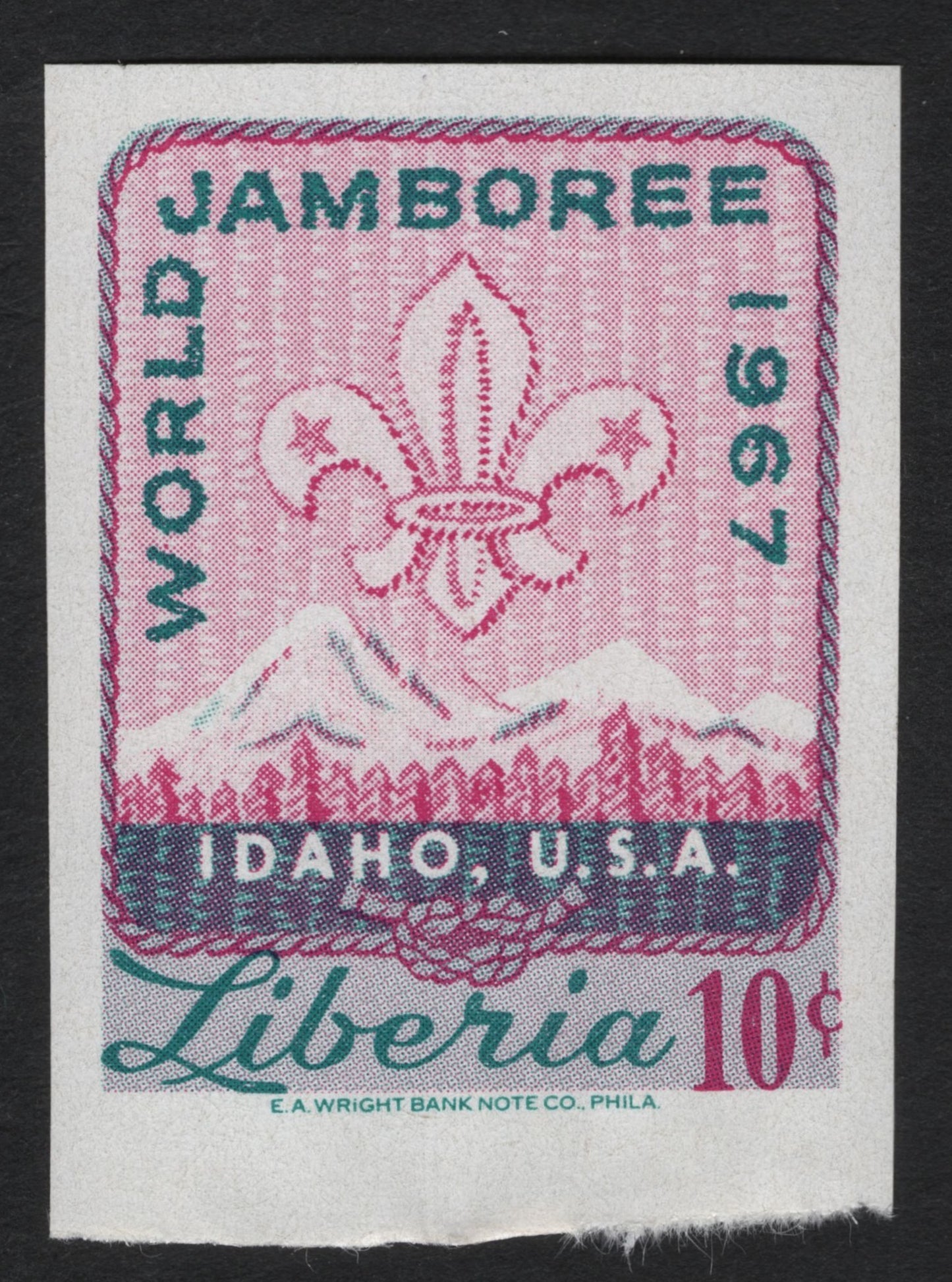 SCG9312 - Liberia 1967 World Scout Jamboree – Idaho Commemorative 10¢