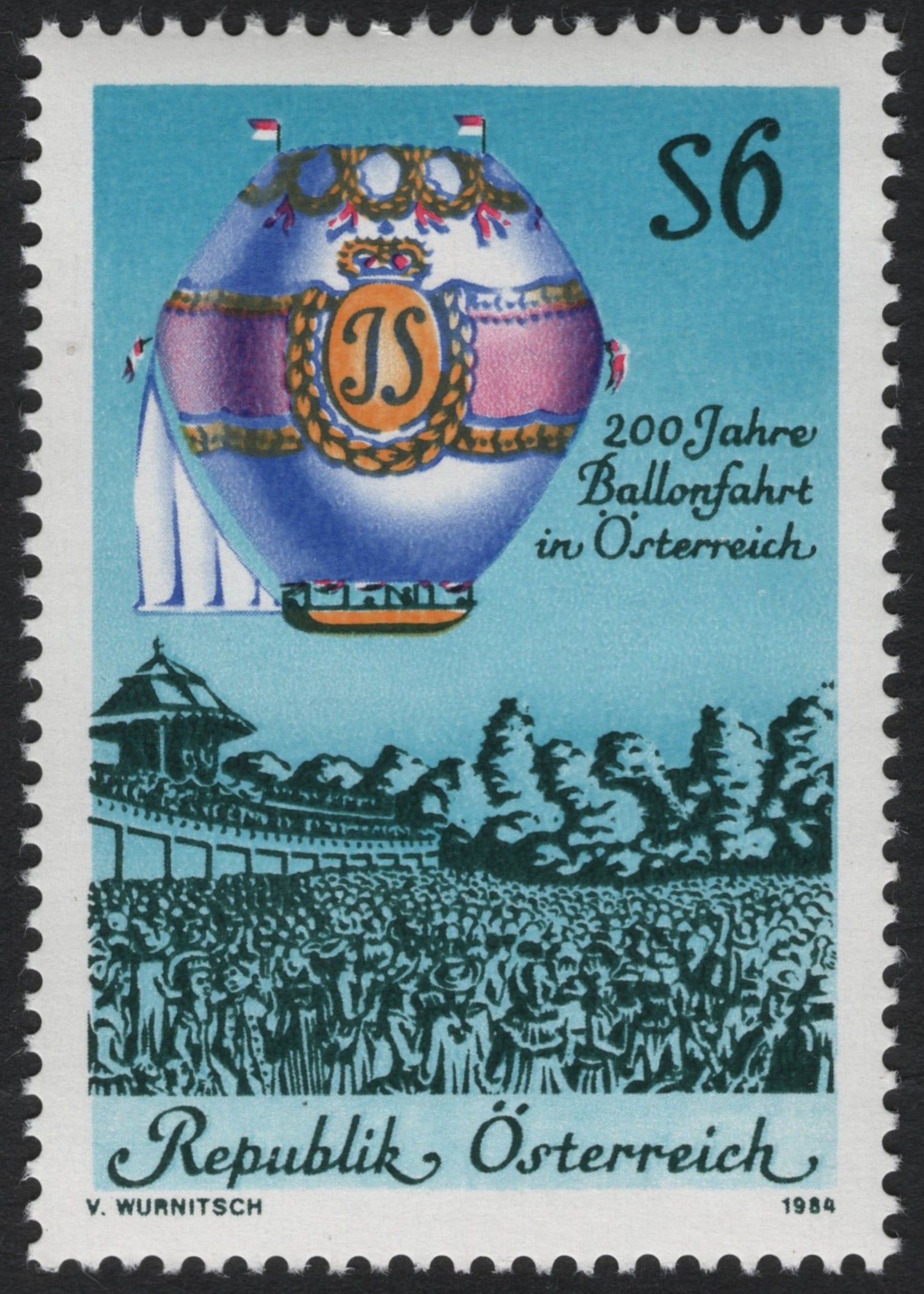 SCG9332 - Austria 1984 – 200 Years of Balloon Flight in Austria (S6)