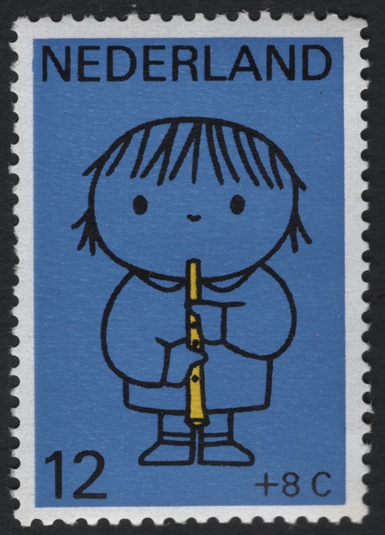 SCG9316 - Netherlands 1970 Child with Flute – Semi-Postal (12c + 8c)
