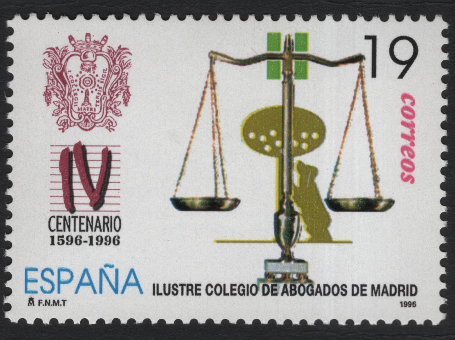 SCG8653 - Spain 1996 – 400th Anniversary of the Madrid Bar Association