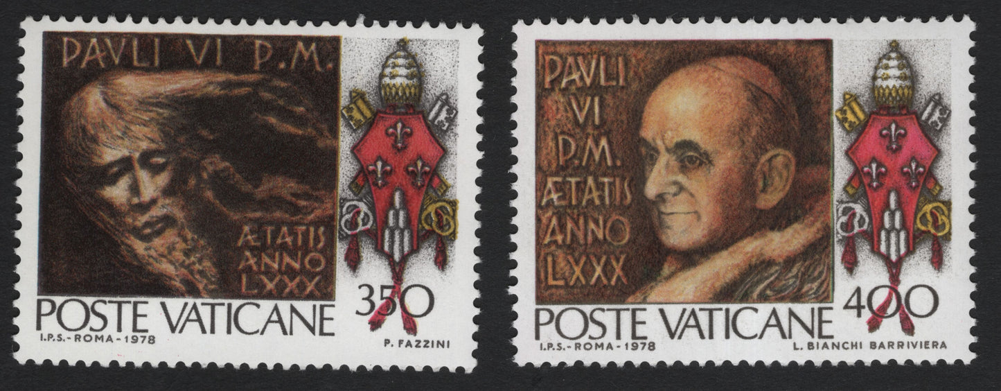 SCG10303 - Vatican City 1978 – 80th Birthday of Pope Paul VI (2-Stamp Set)
