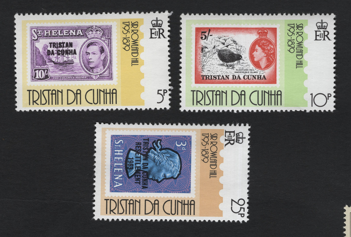 SCG8990 - Tristan da Cunha – Sir Rowland Hill Commemorative Set (St. Helena Overprints)