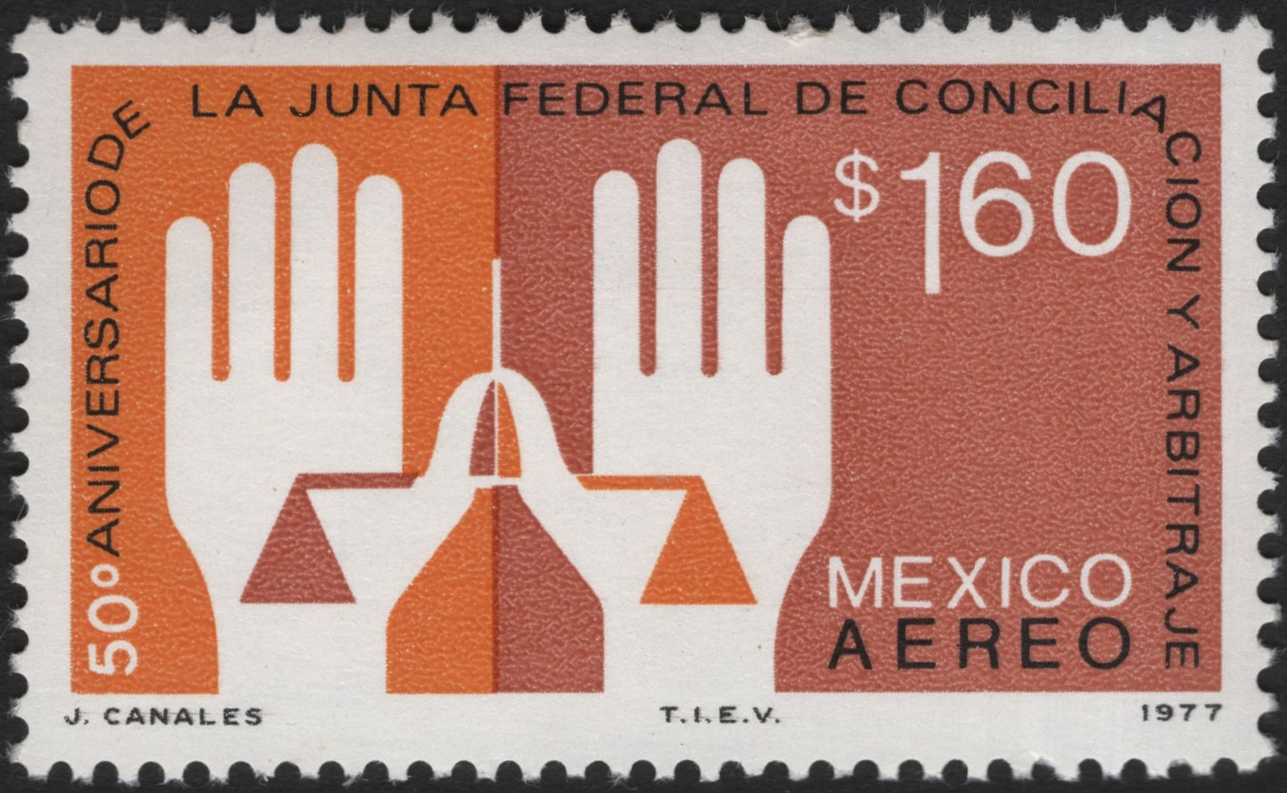 SCG9717 - Mexico 1977 Airmail – 50th Anniversary of the Federal Labor Conciliation Board