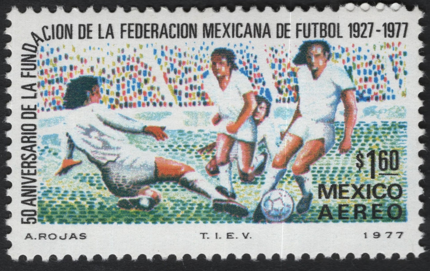 SCG9719 - 🇲🇽 Mexico 1977 — 50th Anniversary of the Mexican Football Federation (Airmail)