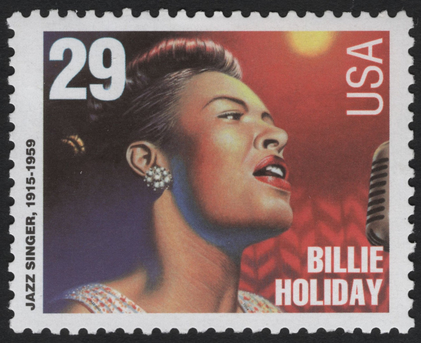 SCG9624 - USA 1994 – Billie Holiday 29¢ Commemorative (Jazz Singer, 1915–1959)