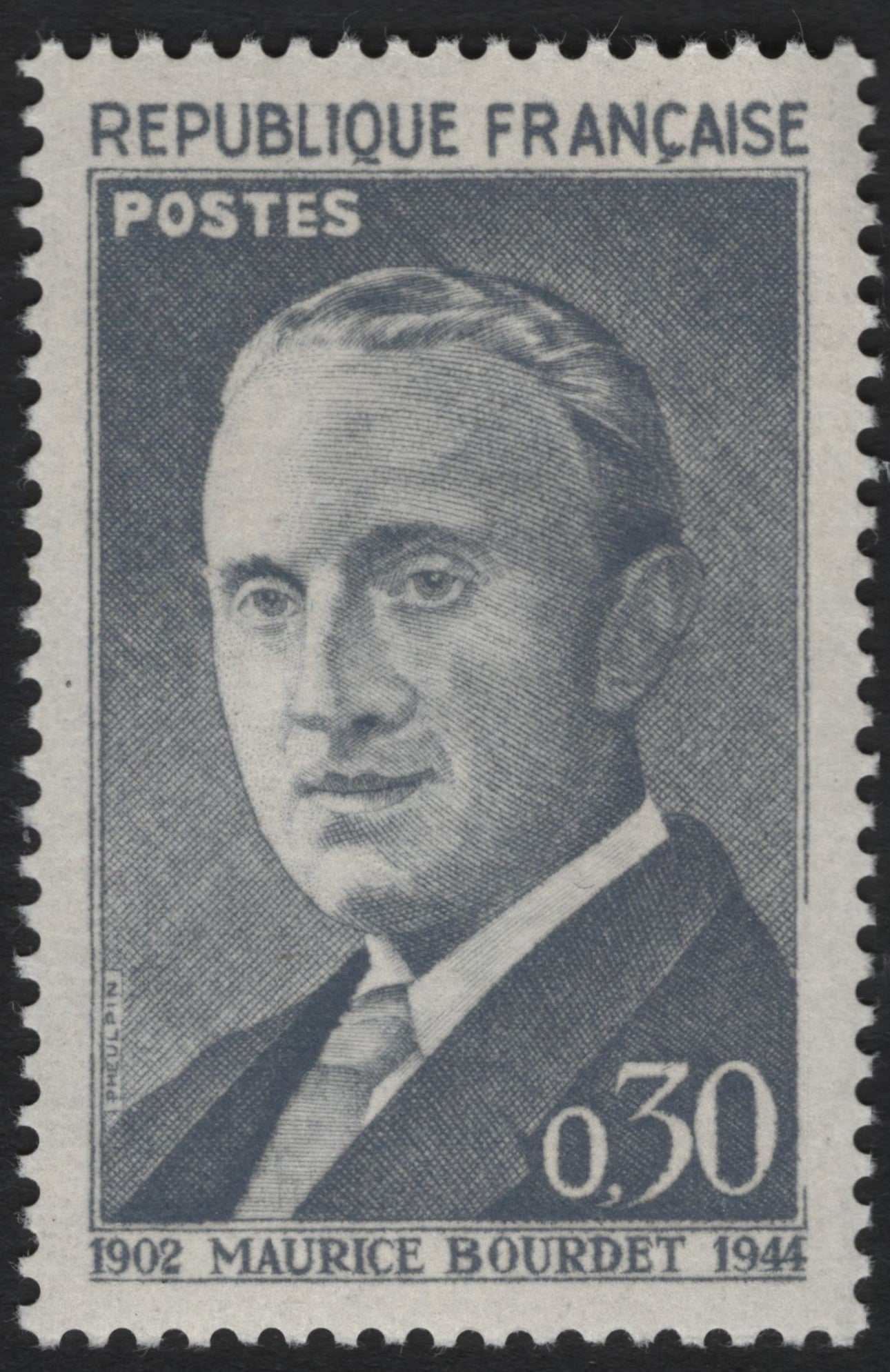 SCG9704 - France 1957 – Maurice Bourdet 0.30 F Commemorative