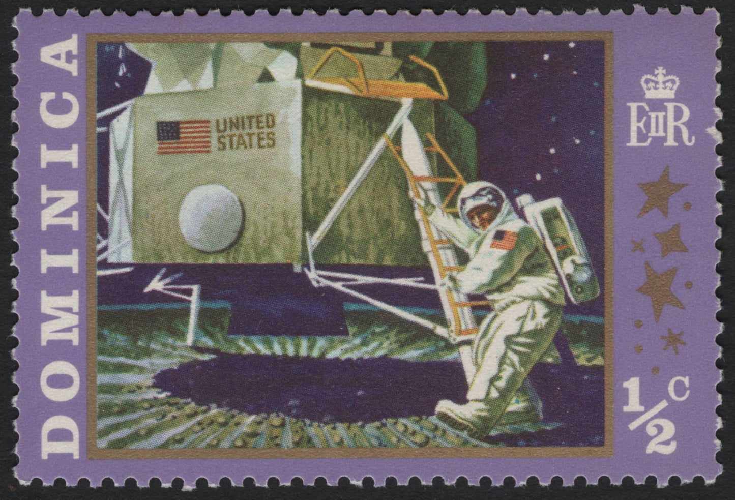 SCG6817 - Dominica – ½¢ “Moon Landing” (c. 1969–1970)