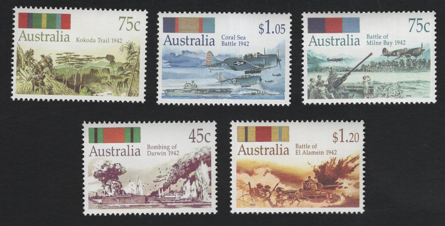 SCG8982 - Australia – WWII 1942 Battles Commemorative Set (1992 Issue)