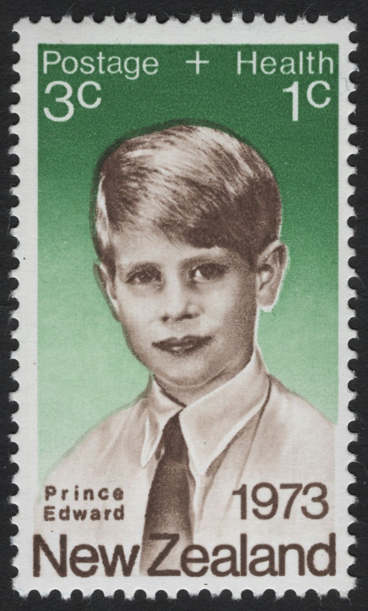 SCG9708 - New Zealand 1973 “Prince Edward” Health Stamp – 3c + 1c
