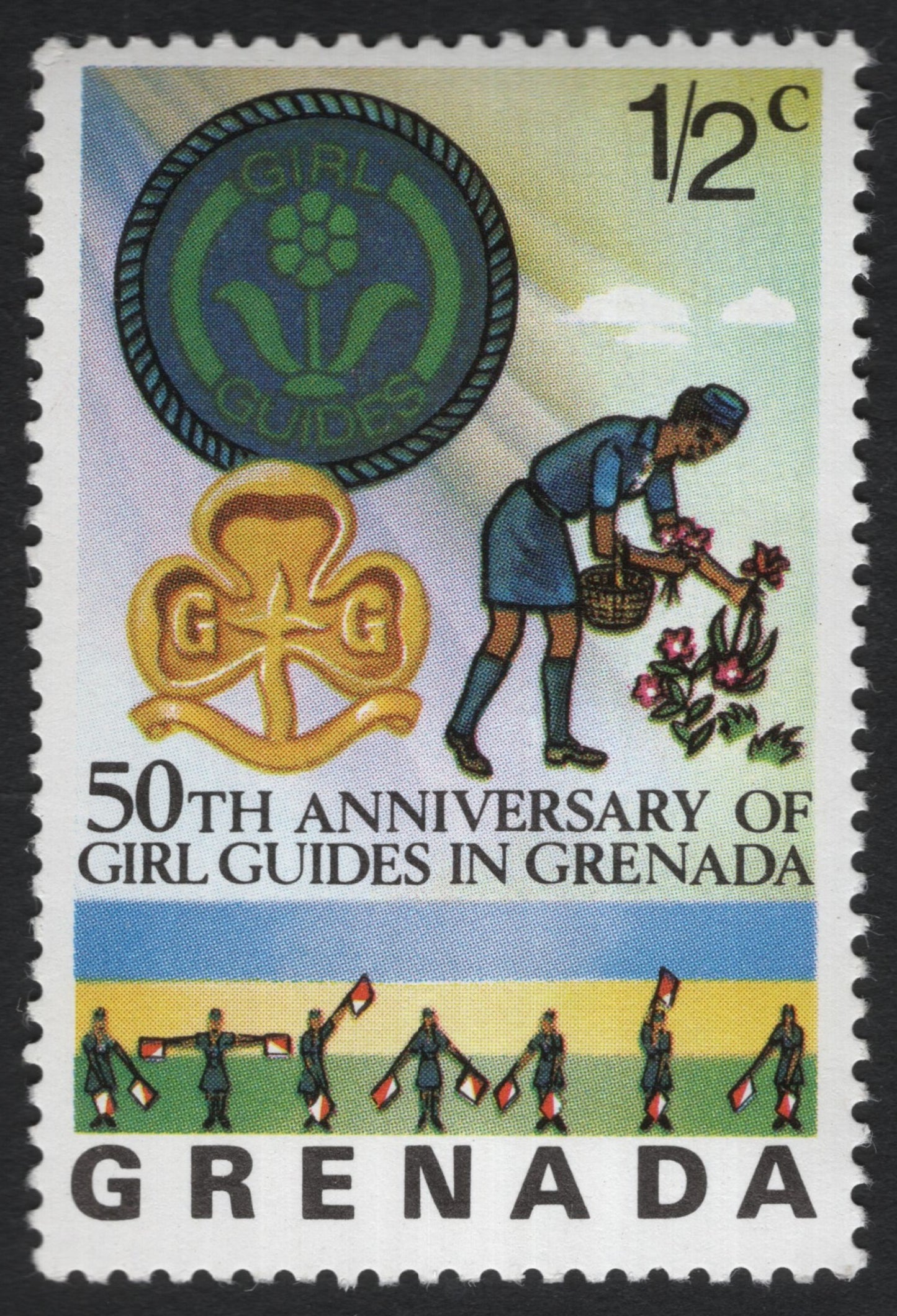 SCG9691 - Grenada – 50th Anniversary of Girl Guides, ½ Cent Commemorative