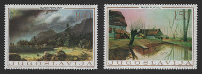 SCG11797 - Yugoslavia Landscape Art Stamp Pair – Pernhart & Popović