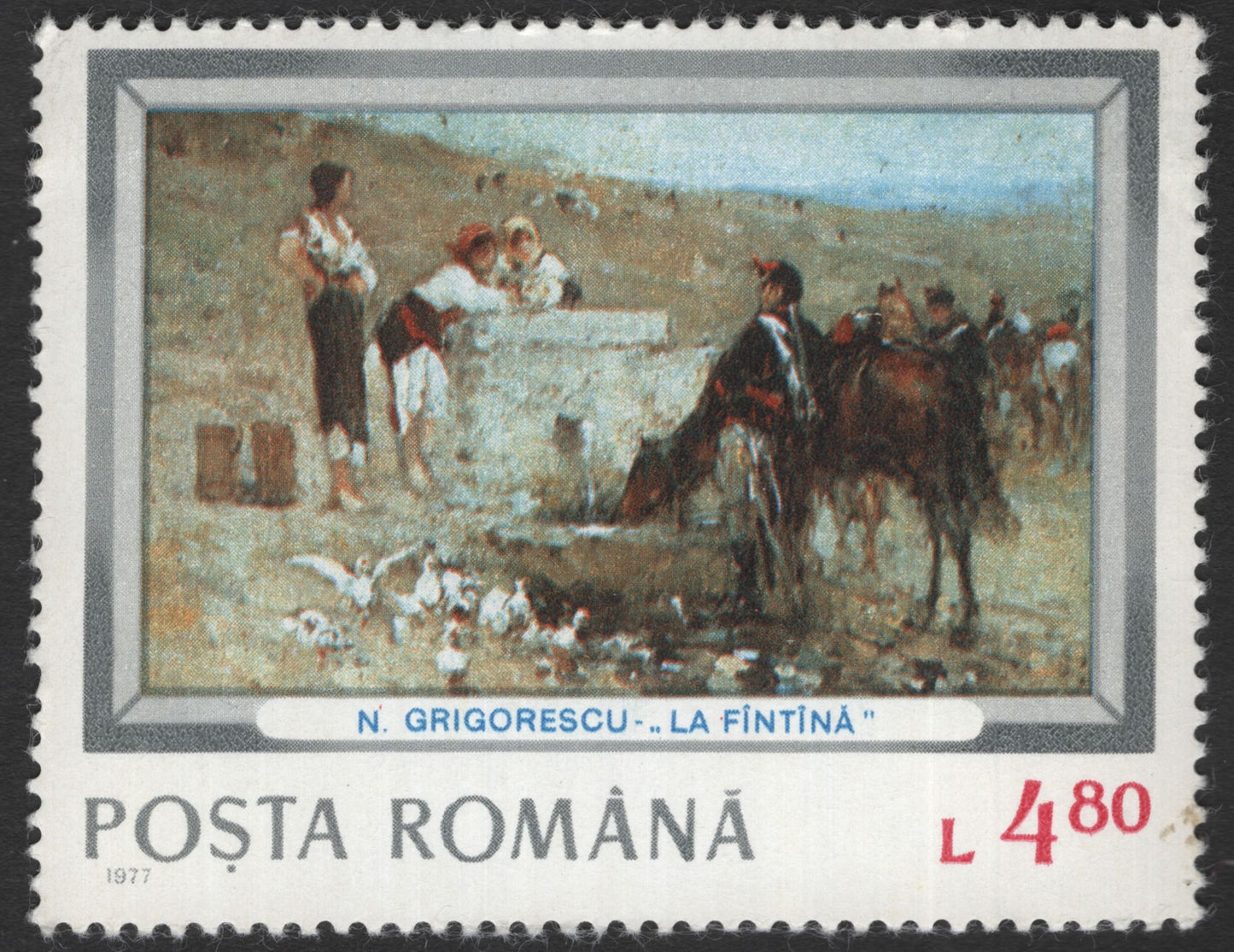 SCG11798 - Romania 1977 Nicolae Grigorescu Art Series – “Ciobănașul” & “La Fântână”