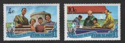 SCG11794 - Cook Islands 1971 Royal Visit Commemorative Set (4c & 10c)