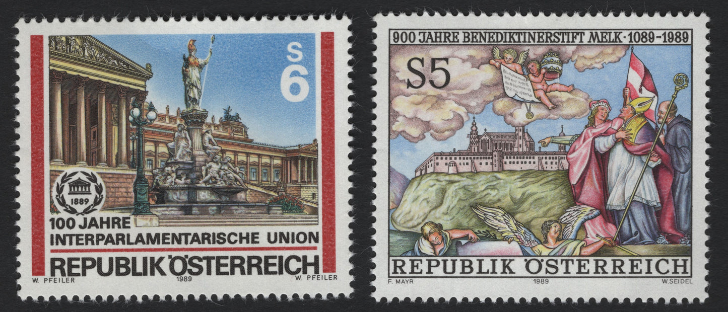 SCG7273 - Austria 1989 – Centenary of the Inter-Parliamentary Union & 900 Years of Melk Abbey
